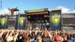 Photo: The stage at the Wacken Open Air 2016 while the band Bullet For My Valentine plays; Copyright: Andrea Schütt