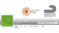 Photo: Screenshot of the Facebook site of Ability4Refugees