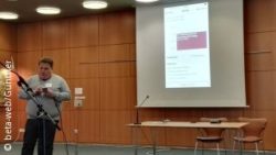 Photo: Simon Janatzek talks about accessible smartphones